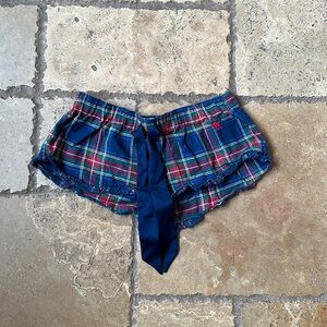 Plaid Abercrombie & Fitch Pajama Mini Shorts M